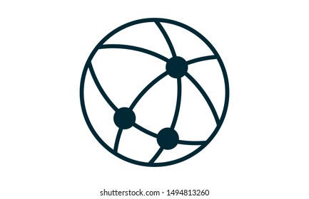 Globe icon. Global connectivity and world usage. Vector illustration