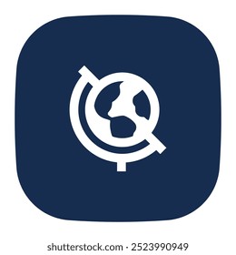 Globe icon. globe, global, earth, geography, planet, education. Vector icon illustration