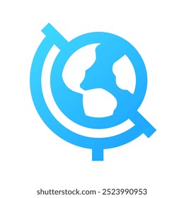 Ícone de globo. globo, global, terra, geografia, planeta, educação. Ilustração de ícone de vetor