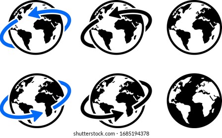 globe icon of global image set