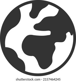 Icono de globo, vector de símbolo global