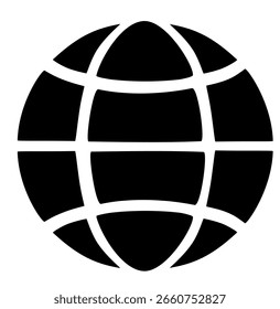 Globe icon Global web, internet, or world connection.