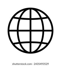 Globe icon. Go to web sign. for mobile concept and web design. vector illustration