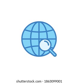 Globe icon, Go to web icon symbol vector. web icon vector
