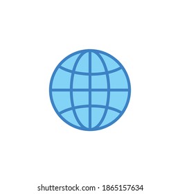 Globe icon, Go to web icon symbol vector. web icon vector