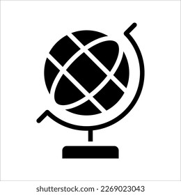 Icono de globo. Ir al icono de símbolo web. ilustración vectorial sobre fondo blanco