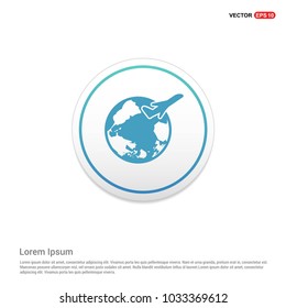 globe icon Hexa White Background icon template