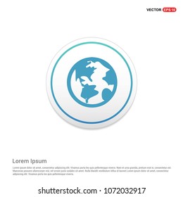 Globe Icon Hexa White Background icon template