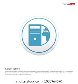 globe icon Hexa White Background icon template