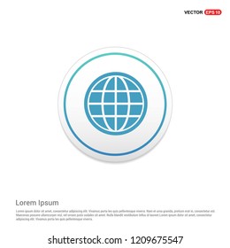 globe icon Hexa White Background icon template - Free vector icon