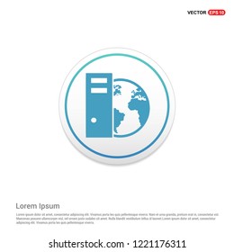 globe icon Hexa White Background icon template - Free vector icon