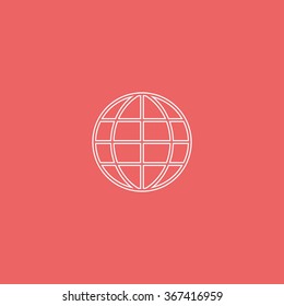 The globe icon. Globe illustration.