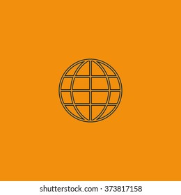 The globe icon. Globe illustration.
