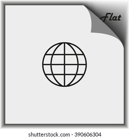 The globe icon. Globe illustration.