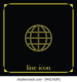The globe icon. Globe illustration.