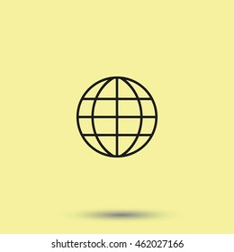 The globe icon. Globe illustration.