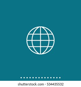 The globe icon. Globe illustration.