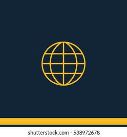 The globe icon. Globe illustration.