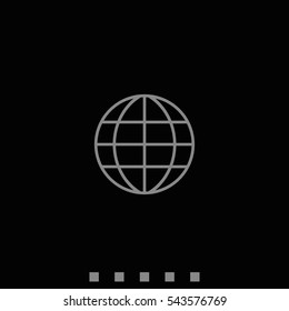The globe icon. Globe illustration.