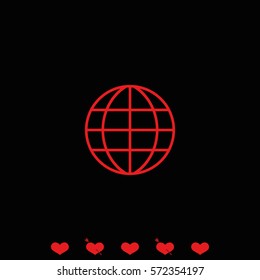 The globe icon. Globe illustration.