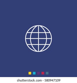 The globe icon. Globe illustration.
