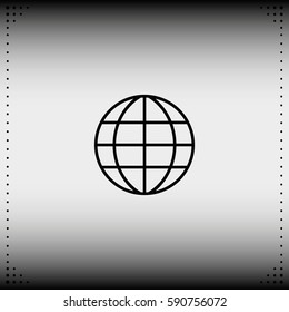 The globe icon. Globe illustration.