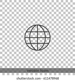 The globe icon. Globe illustration.