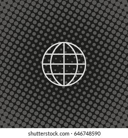 The globe icon. Globe illustration.
