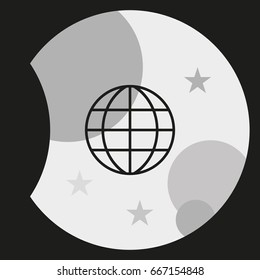 The globe icon. Globe illustration.