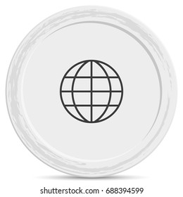 The globe icon. Globe illustration.