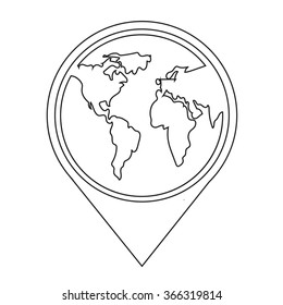 Globe icon Illustration design