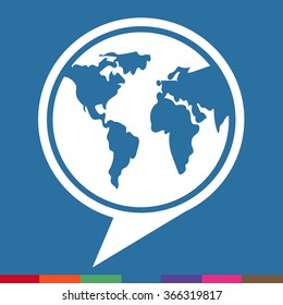 Globe icon Illustration design
