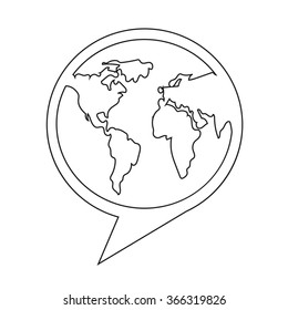 Globe icon Illustration design