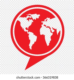 Globe icon Illustration design