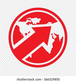 Globe icon Illustration design
