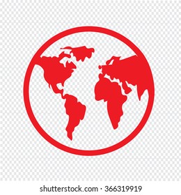 Globe icon Illustration design