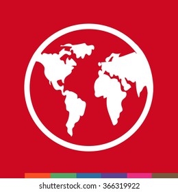 Globe icon Illustration design