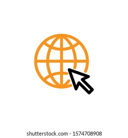 globe icon, illustration design template