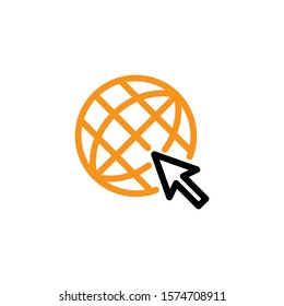 globe icon, illustration design template