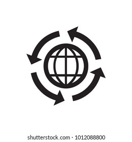 globe icon illustration isolated vector sign symbol