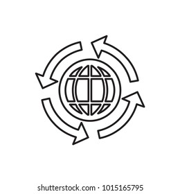 globe icon illustration isolated vector sign symbol