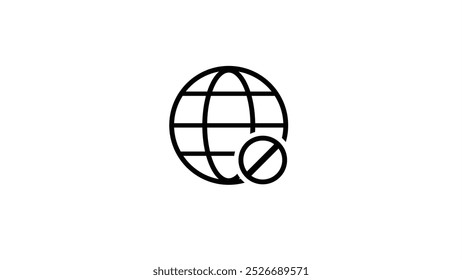 globe icon illustration isolated vector sign symbol on white background.
