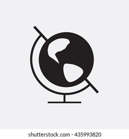Globe icon illustration isolated vector sign symbol