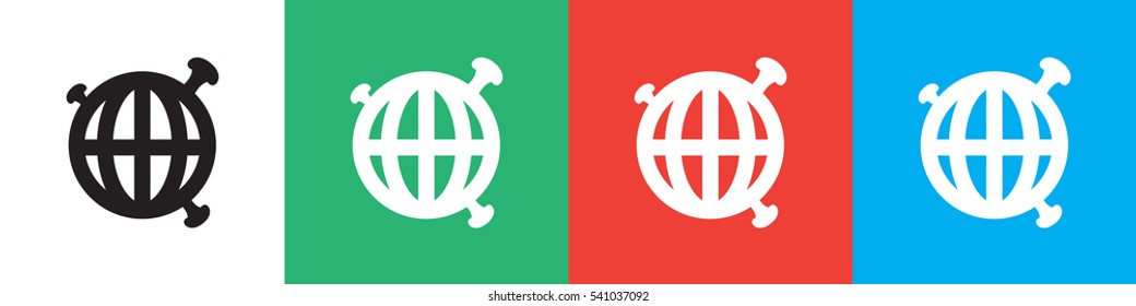 globe icon illustration isolated vector sign symbol