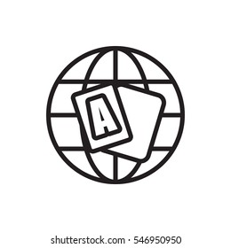 globe icon illustration isolated vector sign symbol