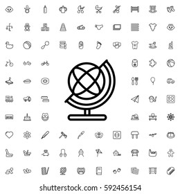 globe icon illustration isolated vector sign symbol. Baby icons vector set.