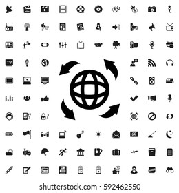 globe icon illustration isolated vector sign symbol Media icons vector set.