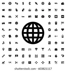 Globe icon illustration isolated vector sign symbol. e-commerce icons vector set.