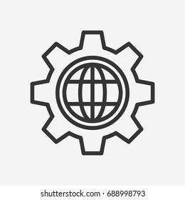 Globe icon illustration isolated vector sign symbol