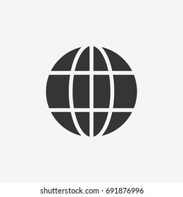 Globe icon illustration isolated vector sign symbol